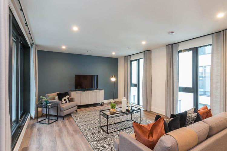 Contemporary Birmingham apartment interior managed by FleetMilne — premier Lettings Agent in Birmingham
